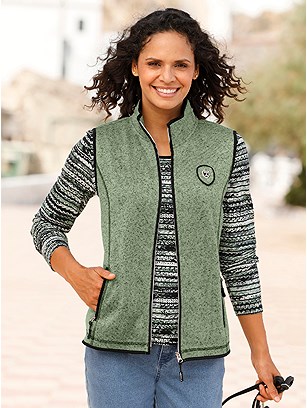 Mottled Fleece Vest product image (584616.GRBK.1.1_WithBackground)