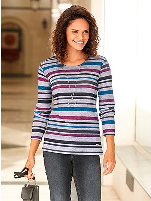 Stripe Long Sleeve Shirt product image (585153.GYMV.1.1_WithBackground)