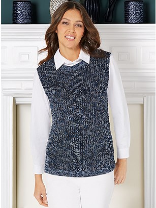 Mottled Sweater Vest product image (585350.RAMO.1S)