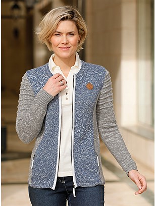 Mottled Wool Cardigan product image (585476.GYSM.1.1_WithBackground)