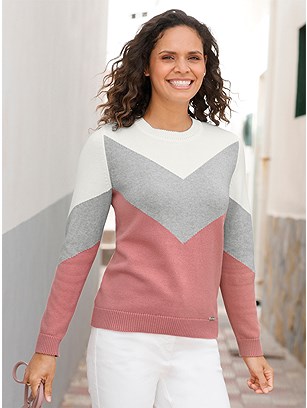 Color Block Sweater product image (585546.RWLG.1.1_WithBackground)