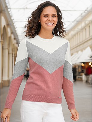 Color Block Sweater product image (585546.RWLG.1S)