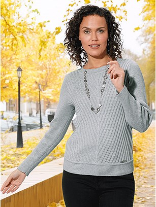 Ribbed Knit Sweater product image (585547.LGMO.1SS)