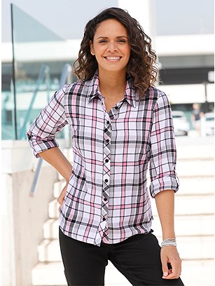 Checkered Button Up Blouse product image (585553.ERCK.1.1_WithBackground)