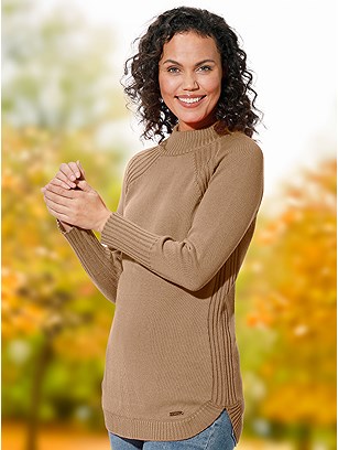 Ribbed Hem Knit Sweater product image (585568.CA.1SS)