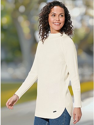 Ribbed Hem Knit Sweater product image (585568.EC.1SSS)