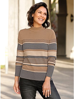 Striped Ribbed Hem Sweater product image (585602.CACH.1.1_WithBackground)