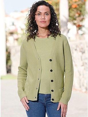 Ribbed Sweater Twinset product image (585622.LTGR.1S)