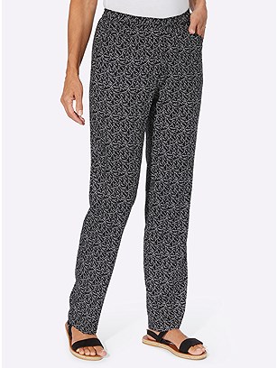 Printed Stretch Waist Pants product image (586587.BKLV.1.1_WithBackground)