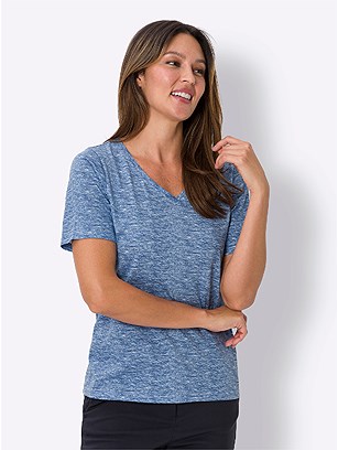Mottled V-Neck Shirt product image (586839.BLMO1.1.1_WithBackground)
