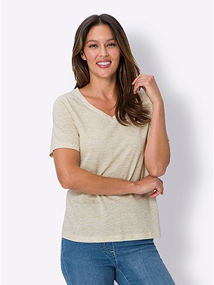Mottled V-Neck Shirt product image (586839.SAMO.1.1_WithBackground)