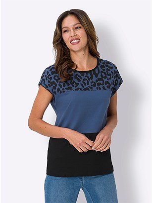 Leopard Panel Shirt product image (586961.DEBK.2.1_WithBackground)