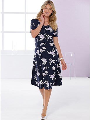 Flared Floral Dress product image (587447.NVPR.1.1_WithBackground)