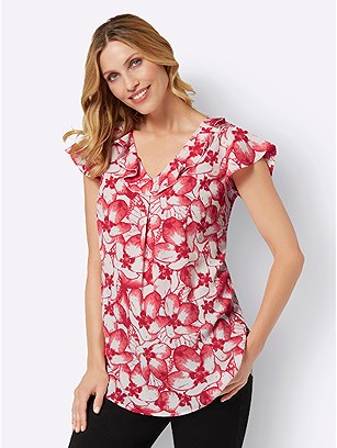 Ruffled Floral Tunic product image (587954.ECPR.1.1_WithBackground)
