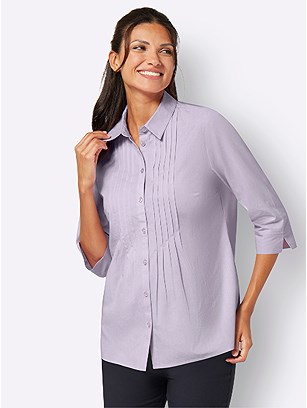 Pleated Long Blouse product image (587991.LI.1.1_WithBackground)