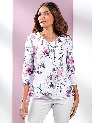 Pleated Floral Shirt product image (588512.WHPR.1S)