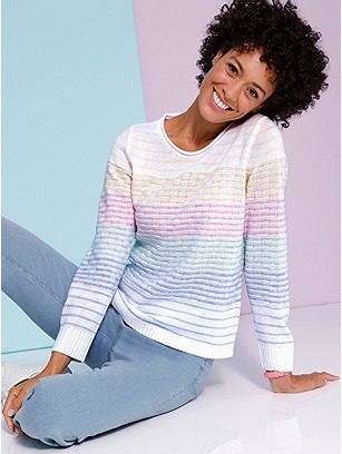 Striped Knit Sweater product image (588896.MTST.1S)
