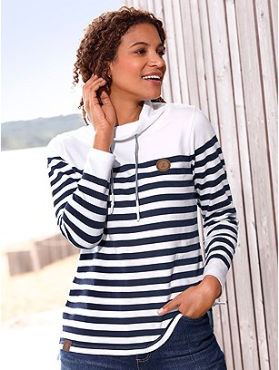 Nautical Striped Sweatshirt product image (588986.WHST.1S)