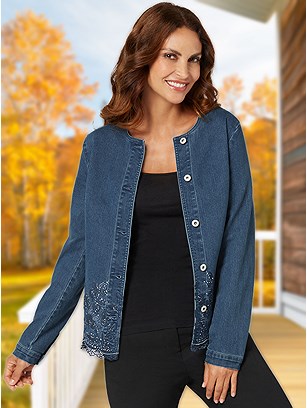 Embroidered Denim Jacket product image (589026.FADE.1SS)