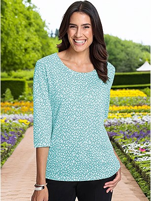 Printed 3/4 Sleeve Shirt product image (589116.WHPR.26S)