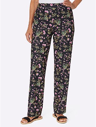 Floral Slip On Pants product image (589292.BKRS.1.1_WithBackground)