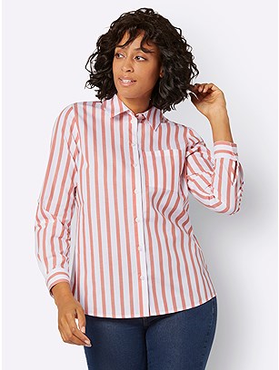 Striped Button Up Tunic product image (589294.PYST.2.1_WithBackground)