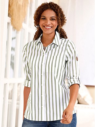 Striped Button Up Tunic product image (589294.REEC.1S)
