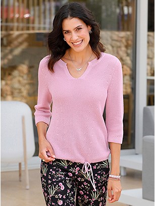 Ribbed V-Neck Sweater product image (589336.RS.1SS)