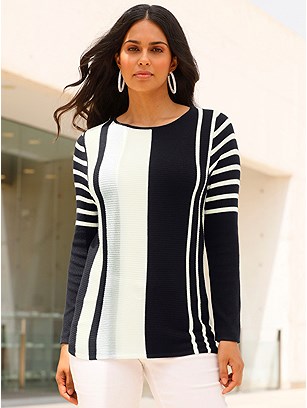 Stripe Pattern Sweater product image (589353.BWPA.1S)