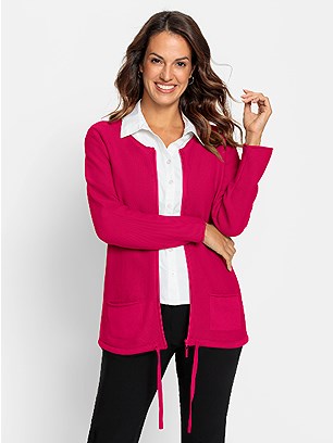 Ribbed Knit Zip Cardigan product image (589367.PK.1.1_WithBackground)