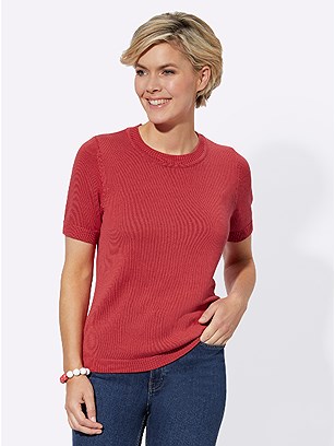Ribbed Short Sleeve Sweater product image (589884.CO.1.1_WithBackground)
