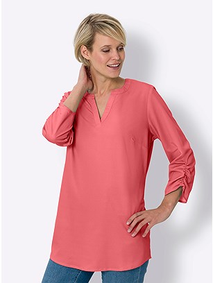 Ruched Sleeve Tunic product image (590534.CO.1.1_WithBackground)