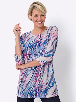 Printed 3/4 Sleeve Tunic product image (590535.LBPR.1S)
