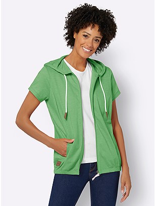 Short Sleeve Zip Hoodie product image (591132.AG.1.1_WithBackground)