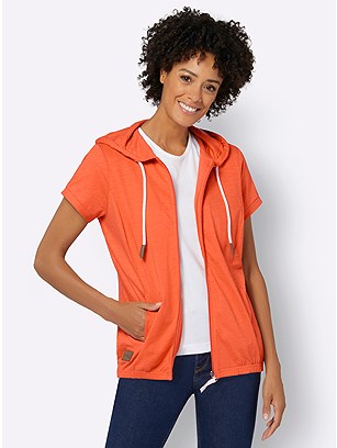 Short Sleeve Zip Hoodie product image (591132.OR.1.1_WithBackground)