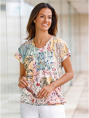 Pleated Floral Print Top product image (591156.MTPR.1.1_WithBackground)