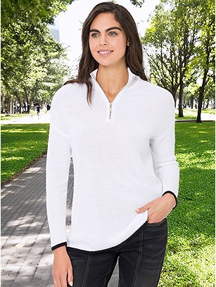 Ribbed Knit Sweater product image (591174.WH.11S)