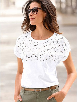 Eyelet Embroidered Shirt product image (591428.WH.1S)