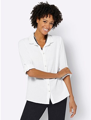 Muslin Button Up Blouse product image (591450.WH.1.1_WithBackground)