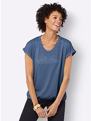 Open Eyelet Shirt product image (591541.DEBL.1.1_WithBackground)