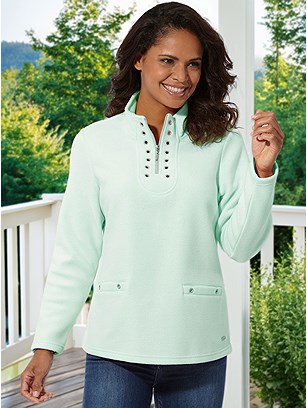 Grommet Trim Fleece Shirt product image (591925.LTMT.1S)