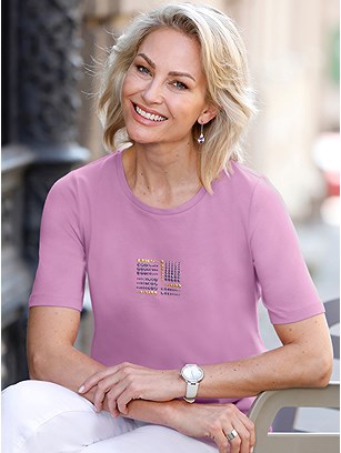 Glitter Graphic Shirt product image (591978.PURP.1S)