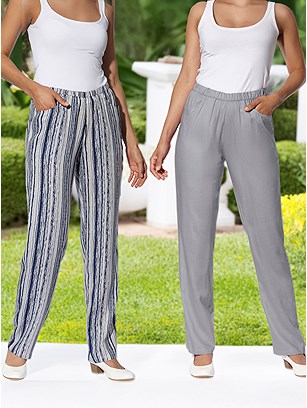 2 Pk Elastic Waistband Pants product image (592011.SNPR.31S)