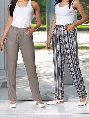 2 Pk Elastic Waistband Pants product image (592011.TPPR.44S)
