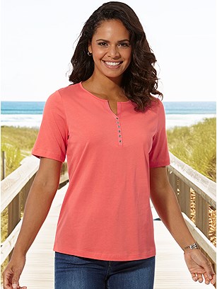 Studded V-Neck Shirt product image (592070.CO.21S)