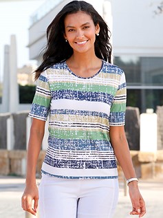 Link. striped round neck shirt (Product Display 37248) image.