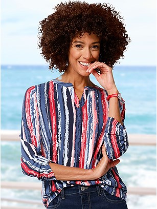 Striped V-Neck Shirt product image (597934.NVRP.18S)