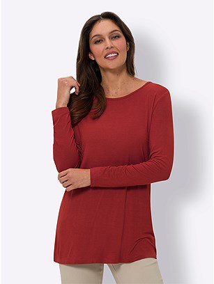 Long Sleeve Tunic product image (598542.CHRY.1.1_WithBackground)