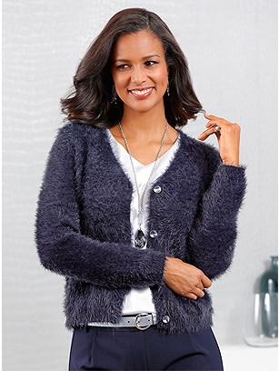 Fuzzy Button Up Cardigan product image (599341.NV.1.1_WithBackground)