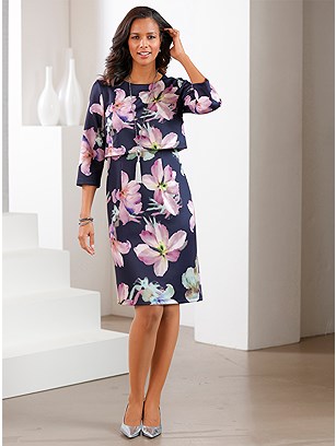 Layered Look Floral Dress product image (599342.NVMP.1.1_WithBackground)